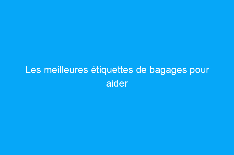 Les meilleures étiquettes de bagages pour aider votre valise à se démarquer sur le carrousel