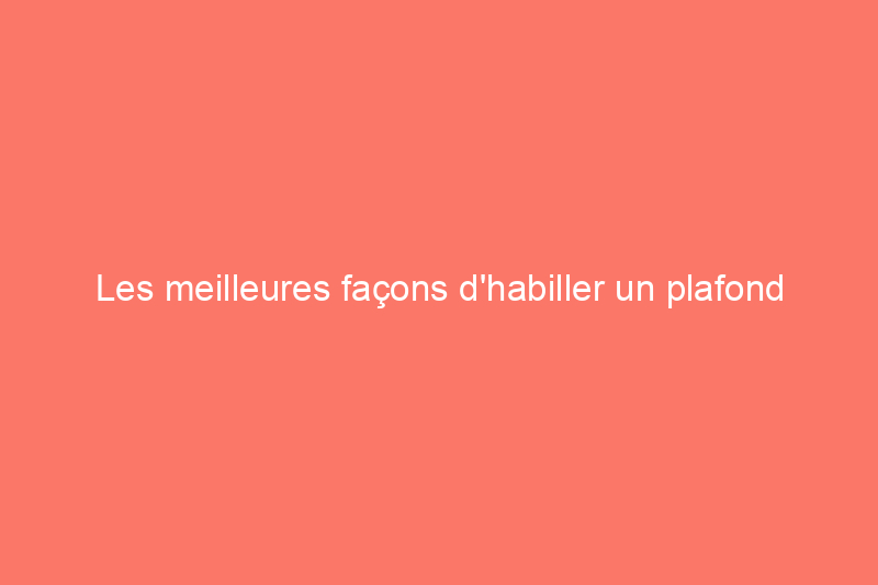 Les meilleures façons d'habiller un plafond suspendu