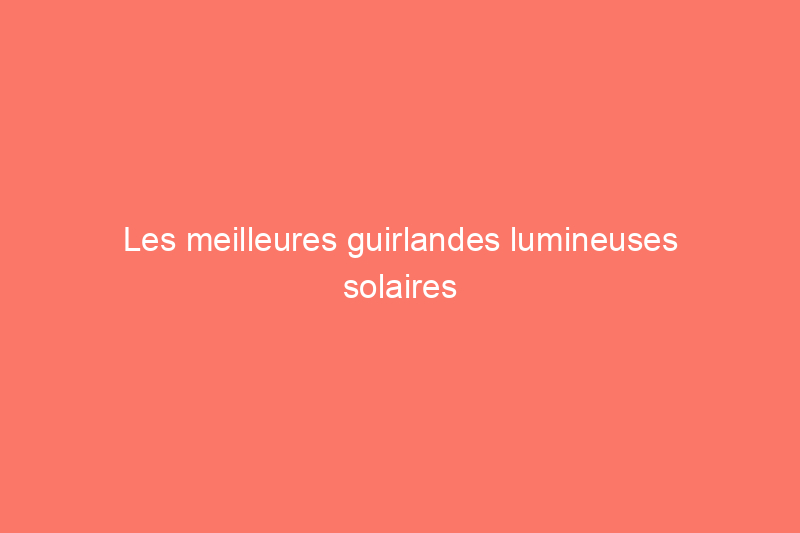 Les meilleures guirlandes lumineuses solaires testées en 2024