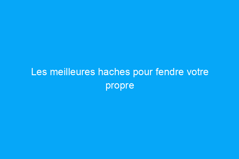 Les meilleures haches pour fendre votre propre bois de chauffage, testées 