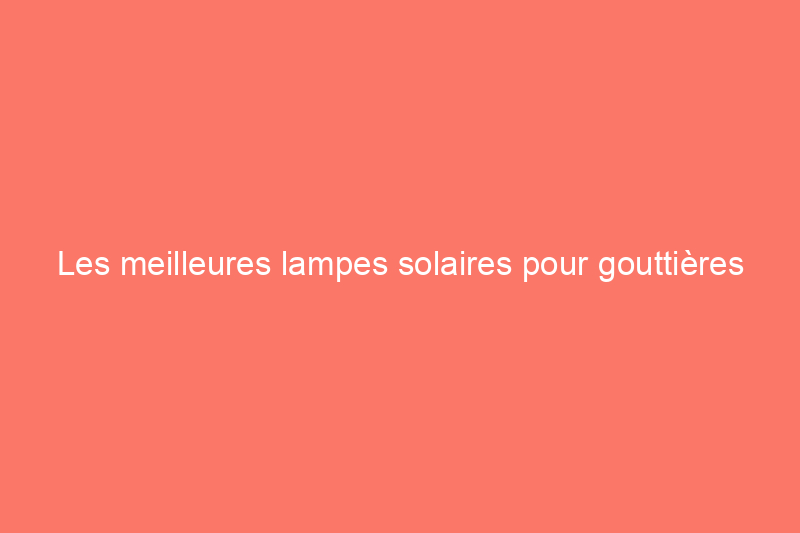 Les meilleures lampes solaires pour gouttières pour éclairer votre jardin en 2024, testées