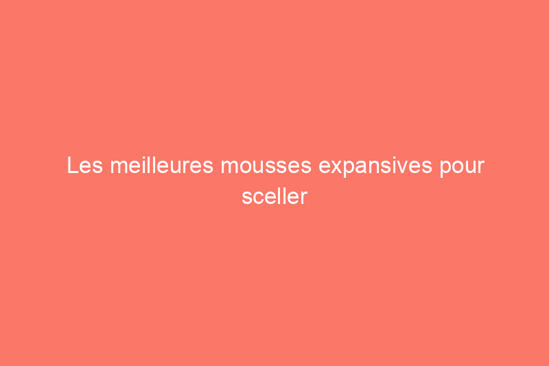 Les meilleures mousses expansives pour sceller les interstices en 2024, testées