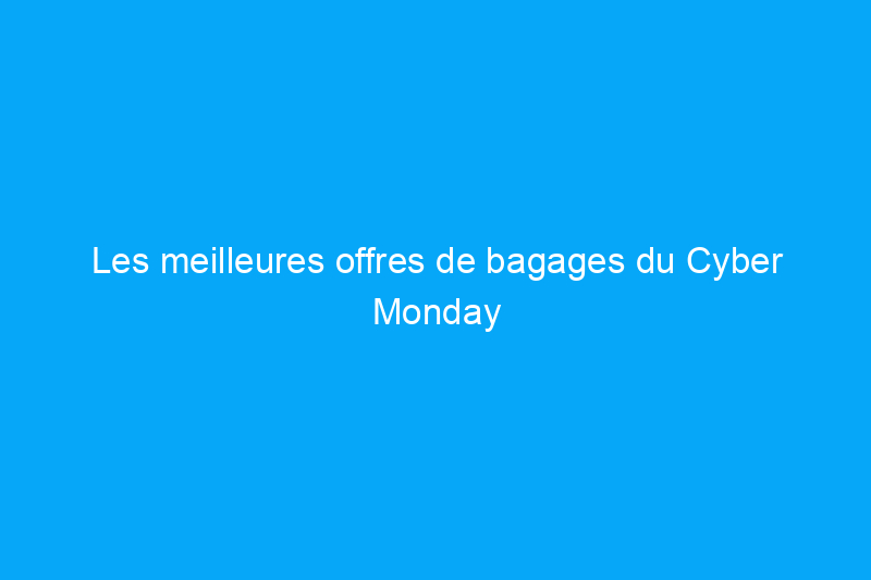 Les meilleures offres de bagages du Cyber Monday : jusqu'à 53% de réduction sur les valises des plus grandes marques