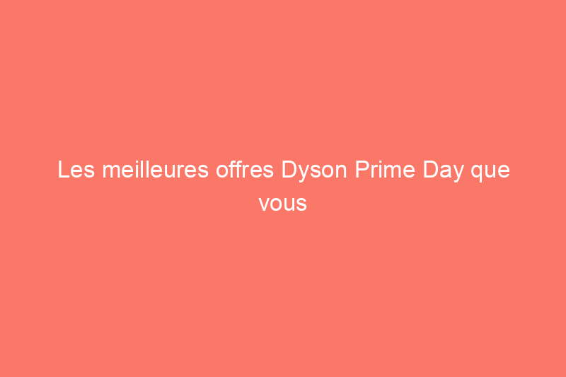 Les meilleures offres Dyson Prime Day que vous pouvez toujours acheter maintenant