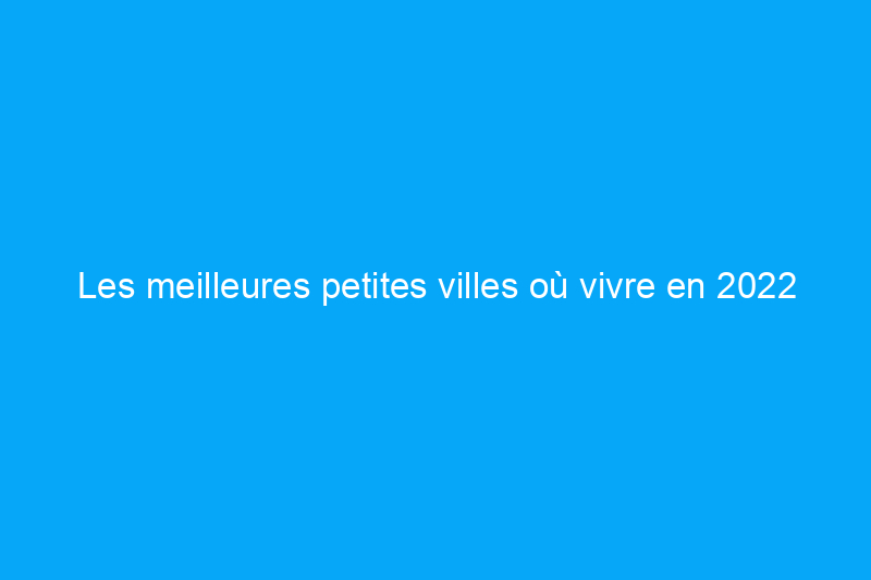 Les meilleures petites villes où vivre en 2022