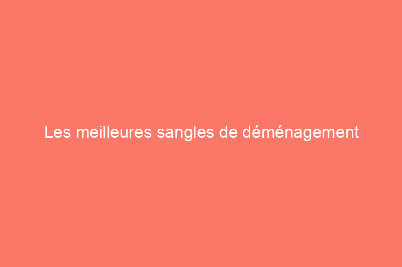 Les meilleures sangles de déménagement