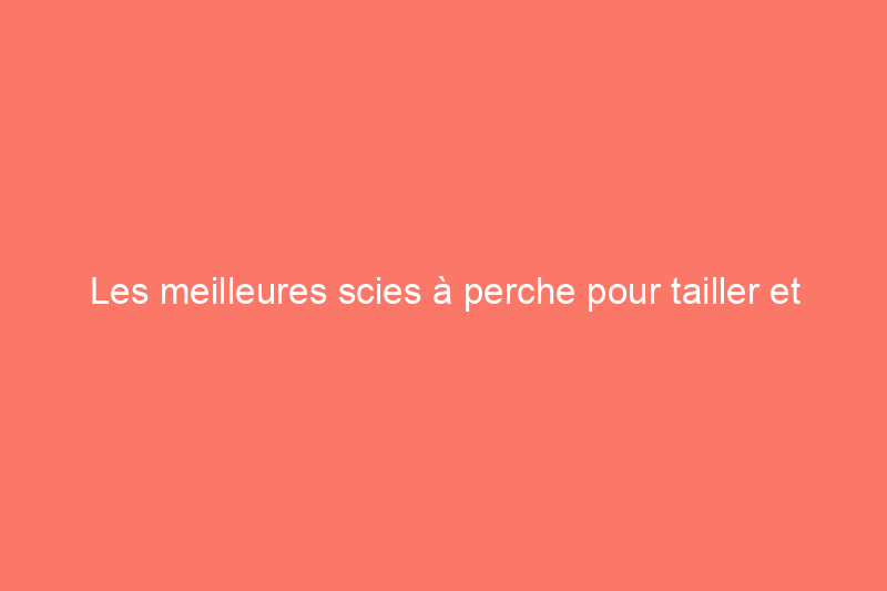 Les meilleures scies à perche pour tailler et élaguer les grands arbres, testées