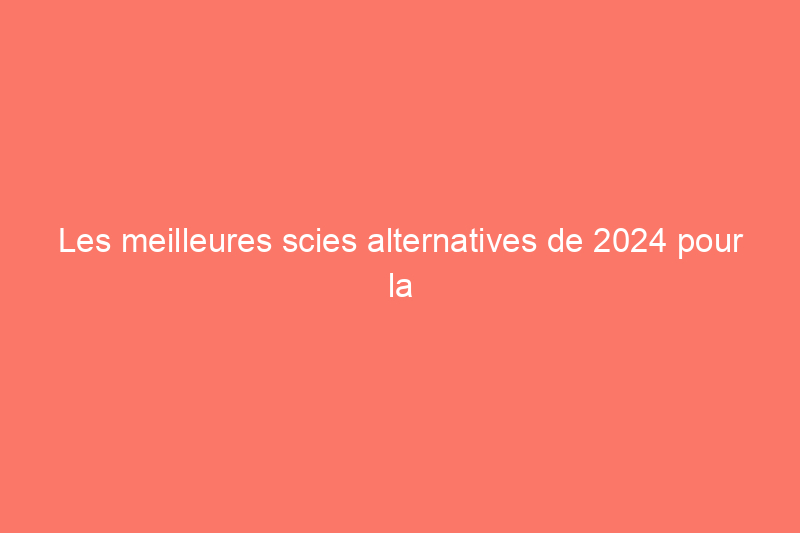 Les meilleures scies alternatives de 2024 pour la démolition et l'élagage, testées