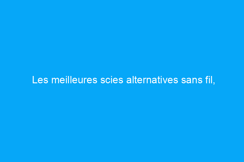 Les meilleures scies alternatives sans fil, testées