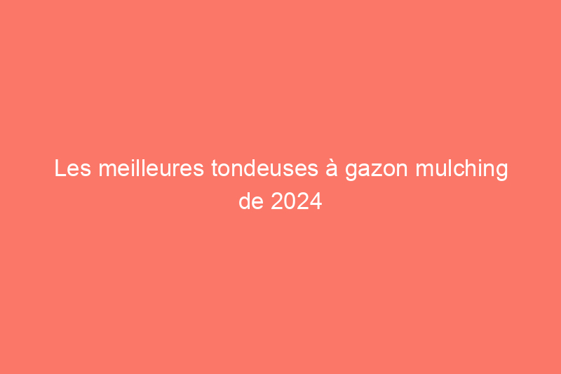 Les meilleures tondeuses à gazon mulching de 2024