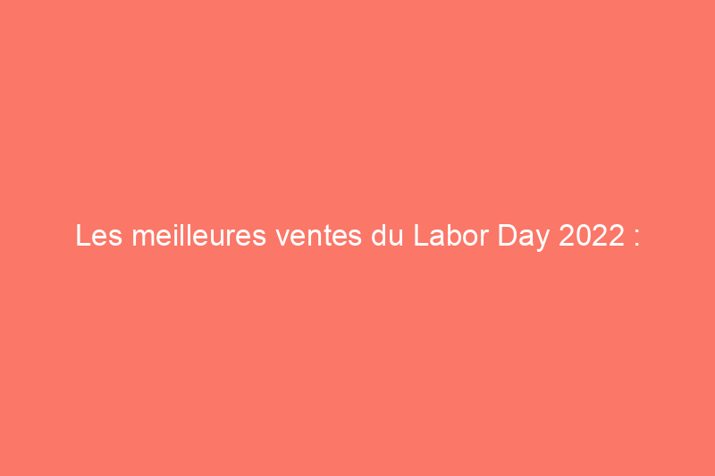 Les meilleures ventes du Labor Day 2022 : Lowe's, Home Depot, Target et plus encore