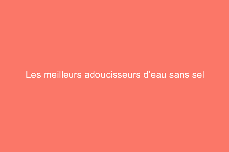 Les meilleurs adoucisseurs d'eau sans sel pour votre maison 