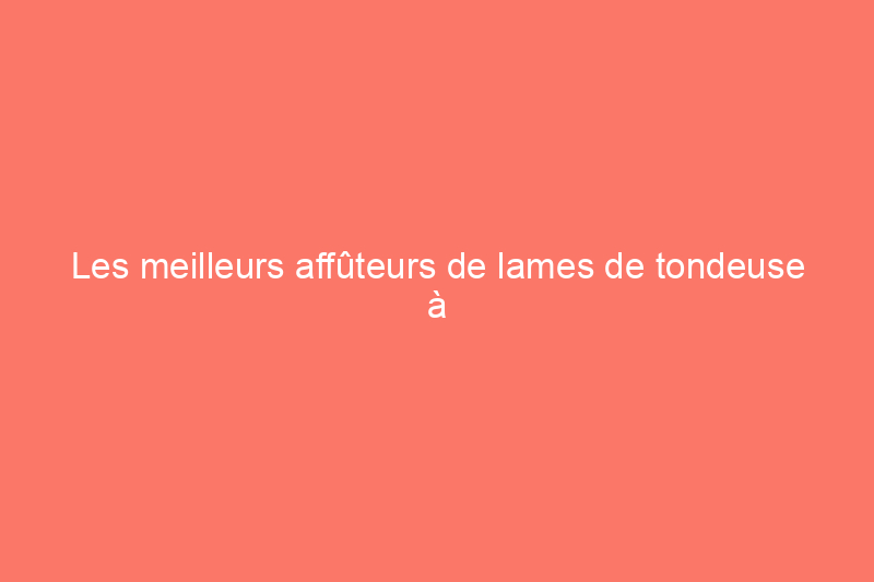 Les meilleurs affûteurs de lames de tondeuse à gazon de 2024 pour une pelouse plus saine, testés