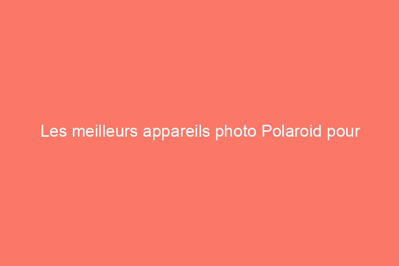 Les meilleurs appareils photo Polaroid pour capturer vos moments préférés