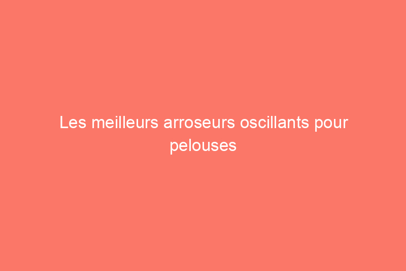 Les meilleurs arroseurs oscillants pour pelouses de toutes tailles de 2024, testés