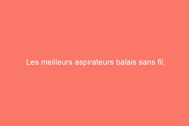 Les meilleurs aspirateurs balais sans fil, puissants et faciles à manœuvrer