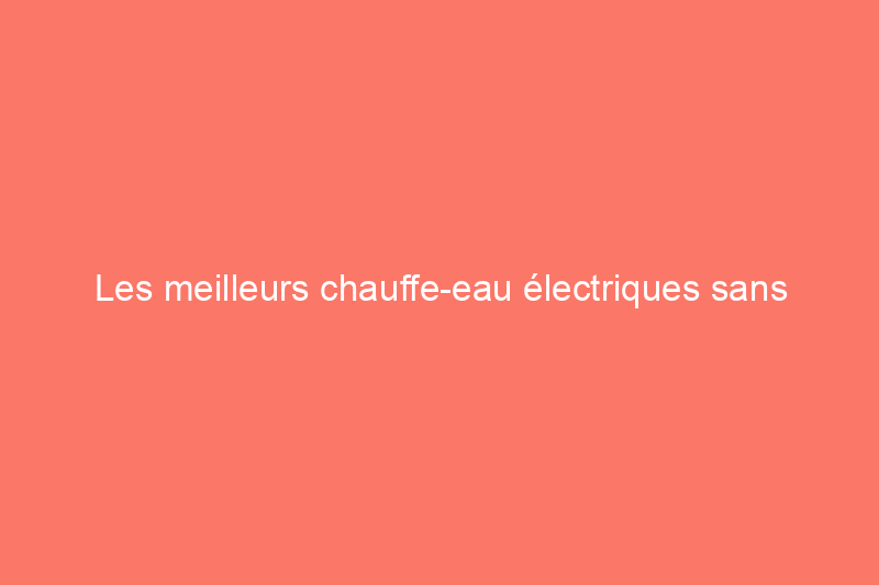 Les meilleurs chauffe-eau électriques sans réservoir pour économiser de l'espace et réduire les coûts