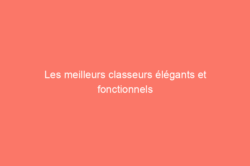 Les meilleurs classeurs élégants et fonctionnels