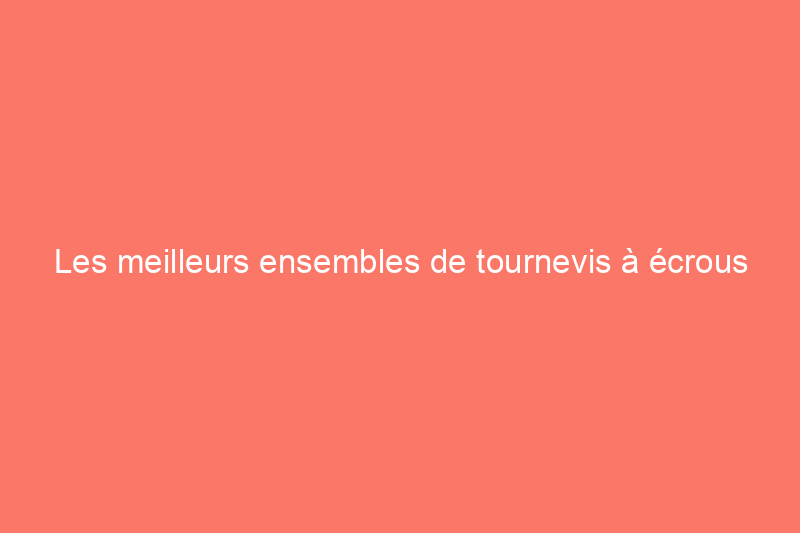 Les meilleurs ensembles de tournevis à écrous de 2024 pour travailler sur les appareils électroménagers et les voitures, testés et évalués