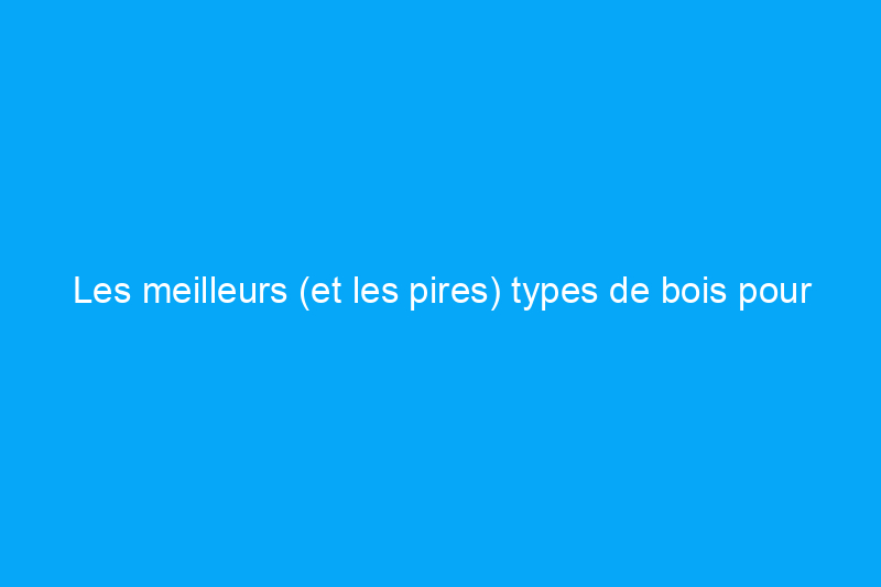 Les meilleurs (et les pires) types de bois pour la combustion dans la cheminée