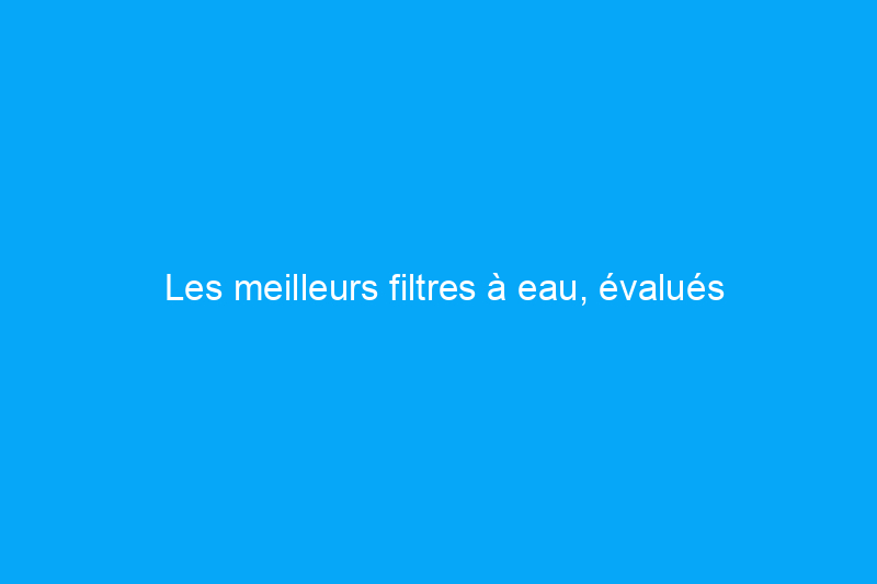 Les meilleurs filtres à eau, évalués