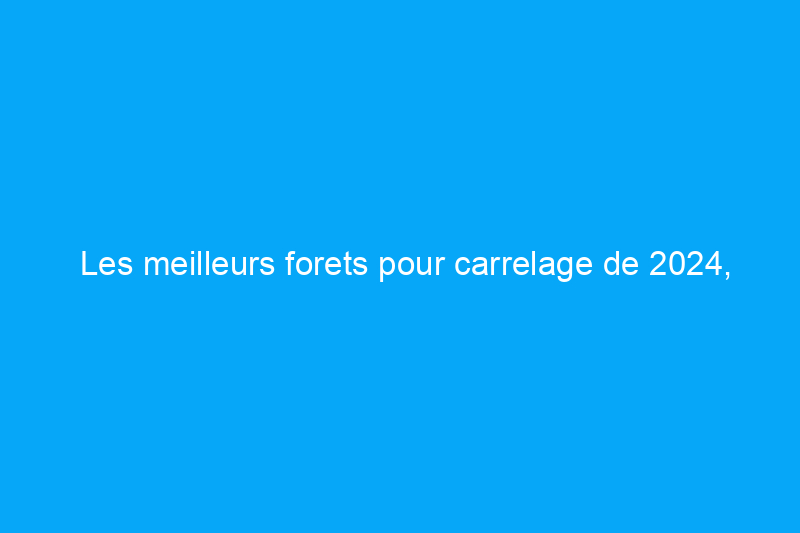 Les meilleurs forets pour carrelage de 2024, testés et évalués