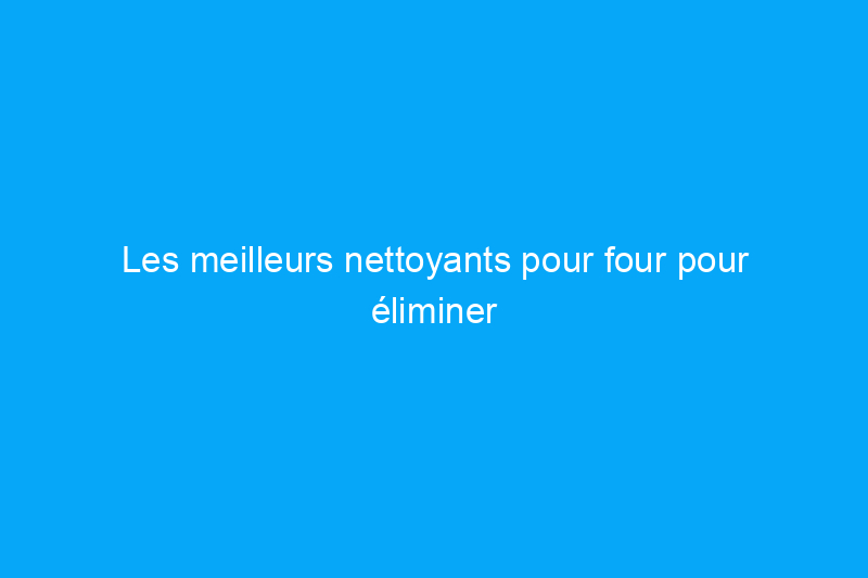 Les meilleurs nettoyants pour four pour éliminer les saletés incrustées, testés 