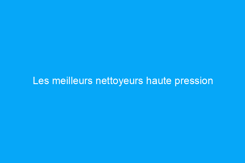 Les meilleurs nettoyeurs haute pression électriques de 2024, testés