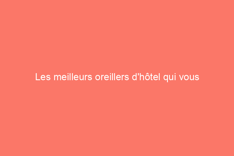 Les meilleurs oreillers d'hôtel qui vous permettent de revivre vos vacances à la maison