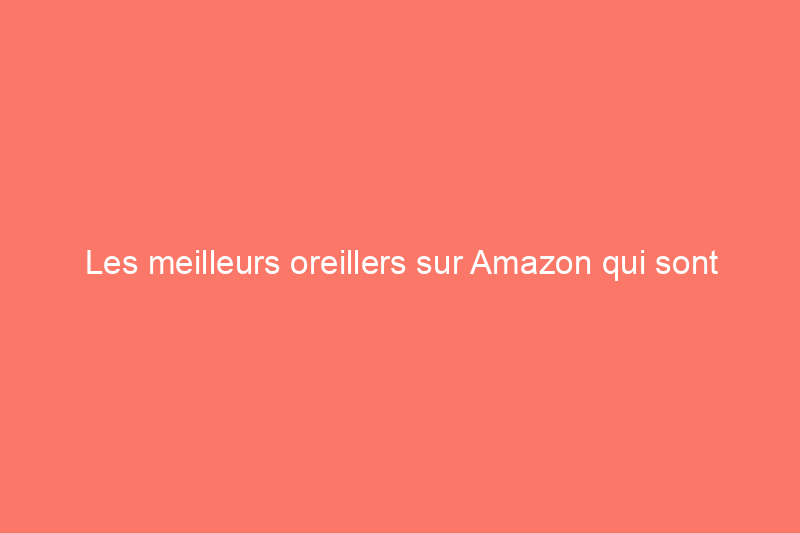 Les meilleurs oreillers sur Amazon qui sont confortables et offrent un bon soutien