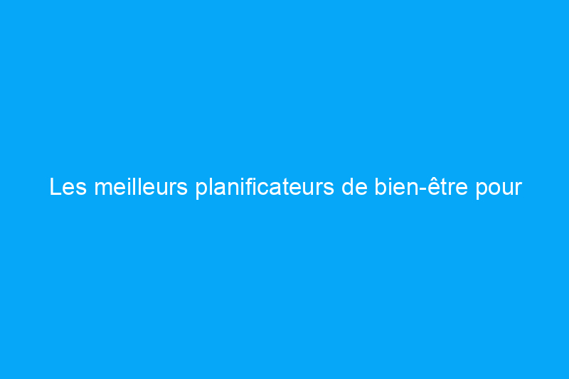 Les meilleurs planificateurs de bien-être pour une nouvelle année de remise en forme et de soins personnels