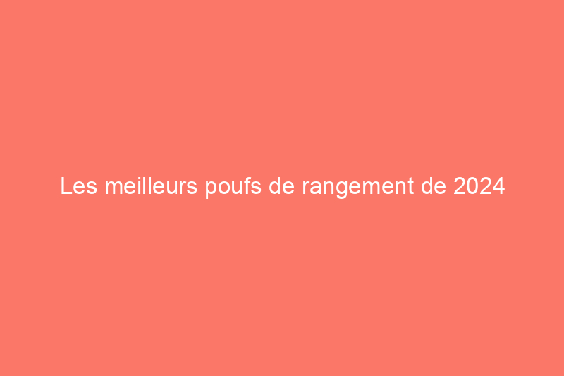 Les meilleurs poufs de rangement de 2024