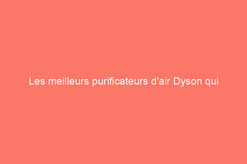 Les meilleurs purificateurs d'air Dyson qui garantissent un air propre et frais