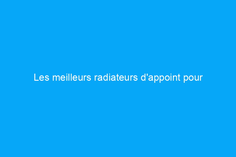 Les meilleurs radiateurs d'appoint pour garder votre maison au chaud, testés