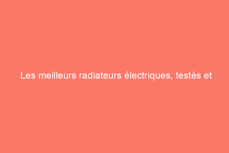 Les meilleurs radiateurs électriques, testés et évalués