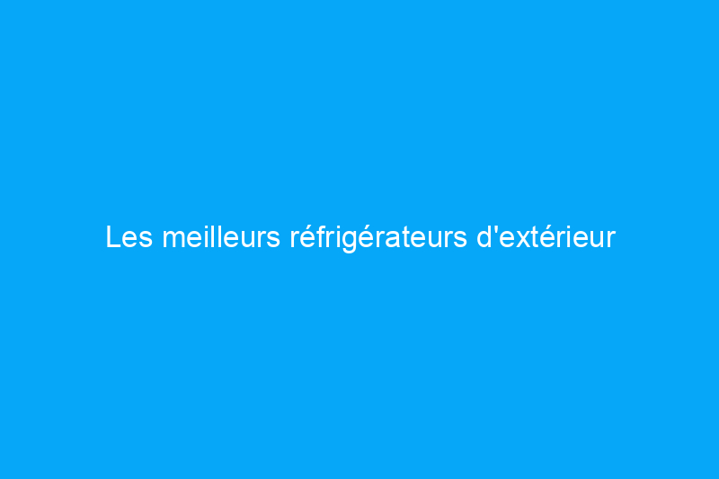 Les meilleurs réfrigérateurs d'extérieur pour se rafraîchir à l'extérieur