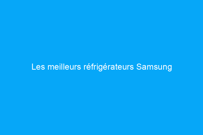 Les meilleurs réfrigérateurs Samsung