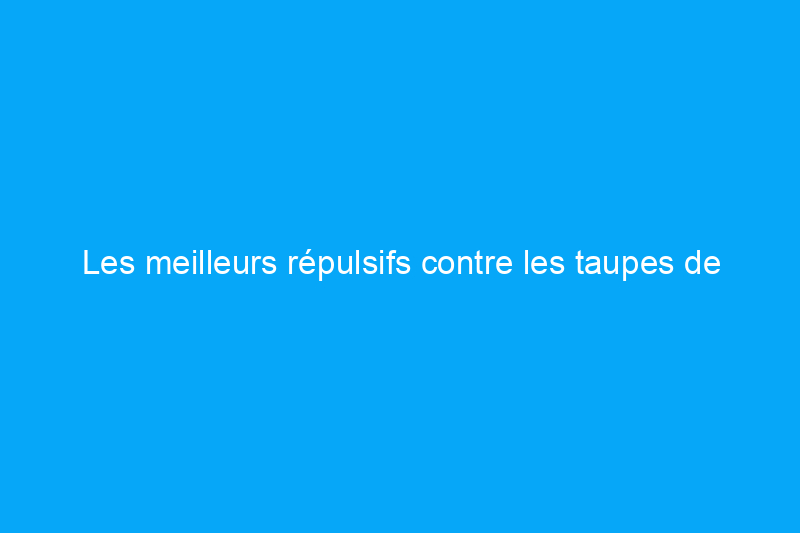 Les meilleurs répulsifs contre les taupes de 2024 pour les pelouses, les arrière-cours et les jardins 