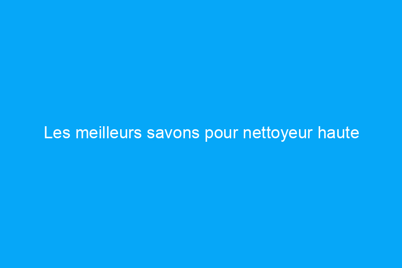 Les meilleurs savons pour nettoyeur haute pression pour nettoyer, décaper et dégraisser