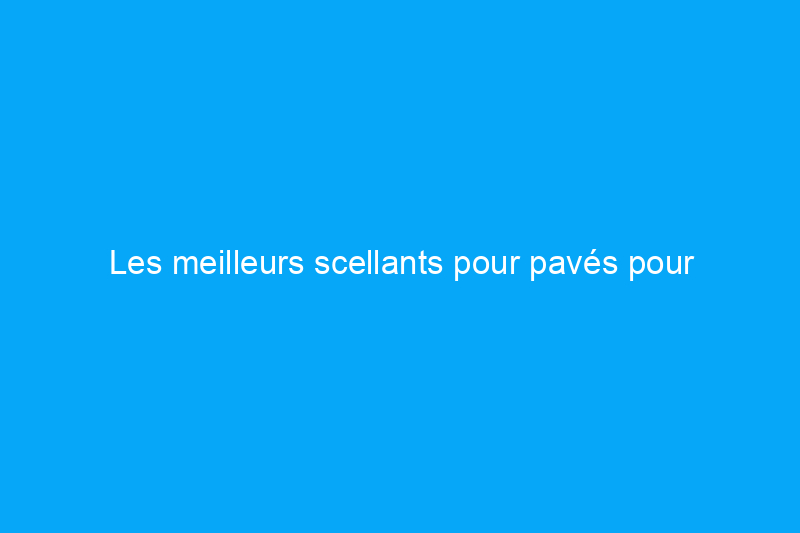 Les meilleurs scellants pour pavés pour protéger votre terrasse en 2024, testés