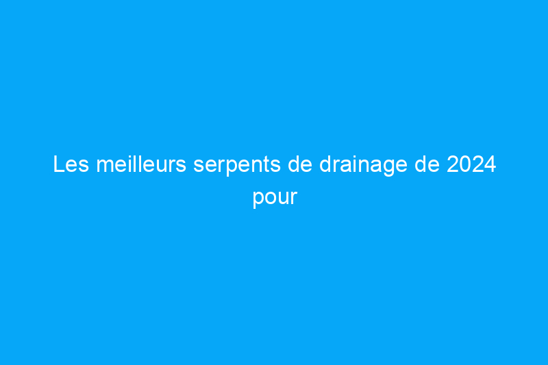 Les meilleurs serpents de drainage de 2024 pour les douches, baignoires et éviers obstrués