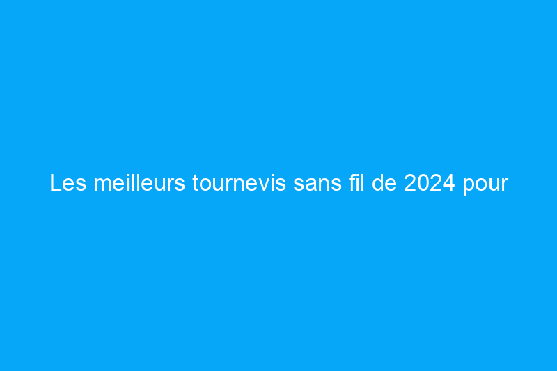 Les meilleurs tournevis sans fil de 2024 pour tous vos projets de bricolage, testés