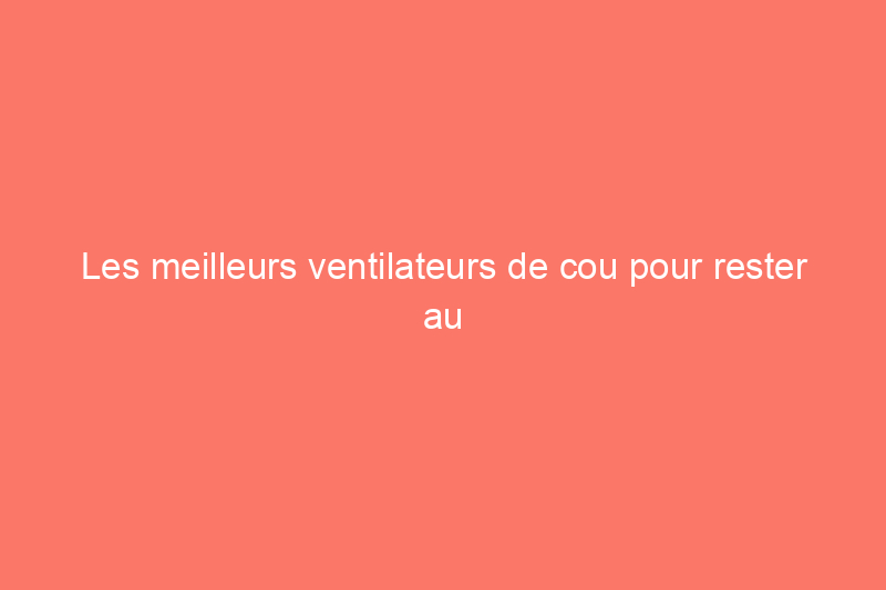 Les meilleurs ventilateurs de cou pour rester au frais en 2024