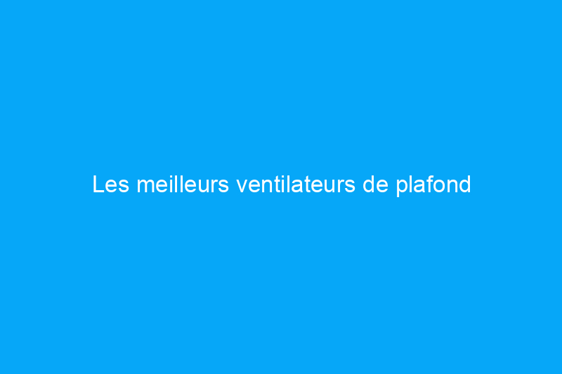 Les meilleurs ventilateurs de plafond intelligents de 2024 pour les bureaux et les espaces de vie