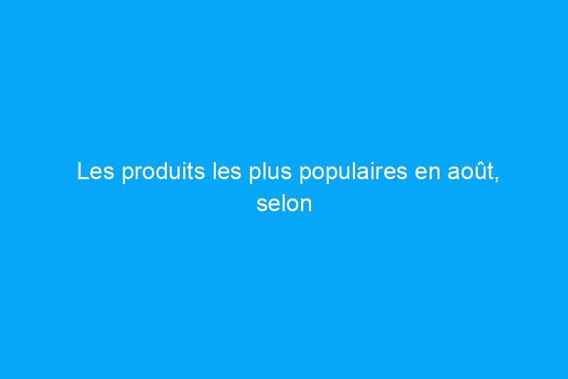 Les produits les plus populaires en août, selon les lecteurs sélectionnés par Forbes