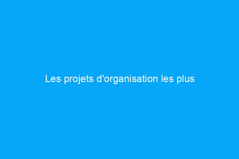 Les projets d'organisation les plus importants pour les propriétaires