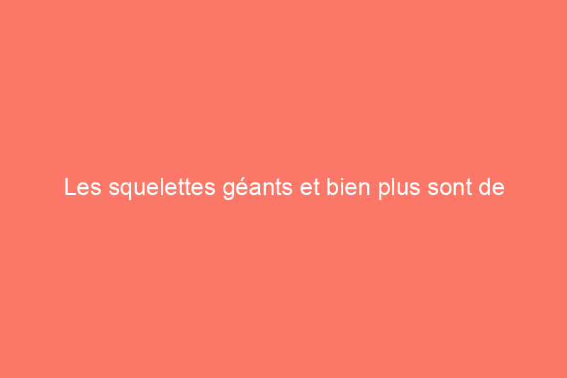 Les squelettes géants et bien plus sont de retour chez Home Depot, mais ils seront en rupture de stock avant Halloween