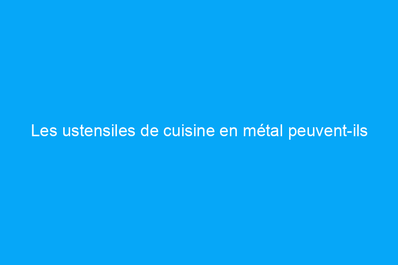 Les ustensiles de cuisine en métal peuvent-ils vraiment passer au lave-vaisselle ?