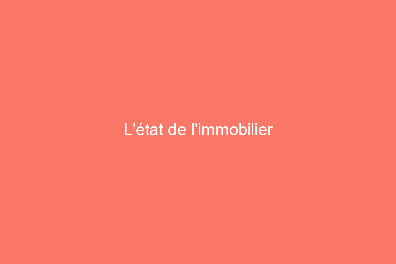 L'état de l'immobilier