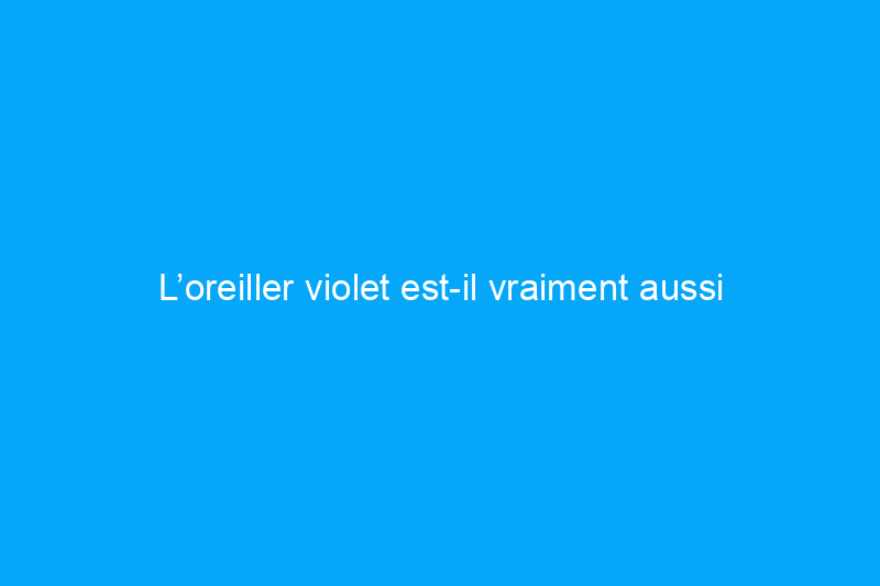 L’oreiller violet est-il vraiment aussi confortable que tout le monde le dit ?